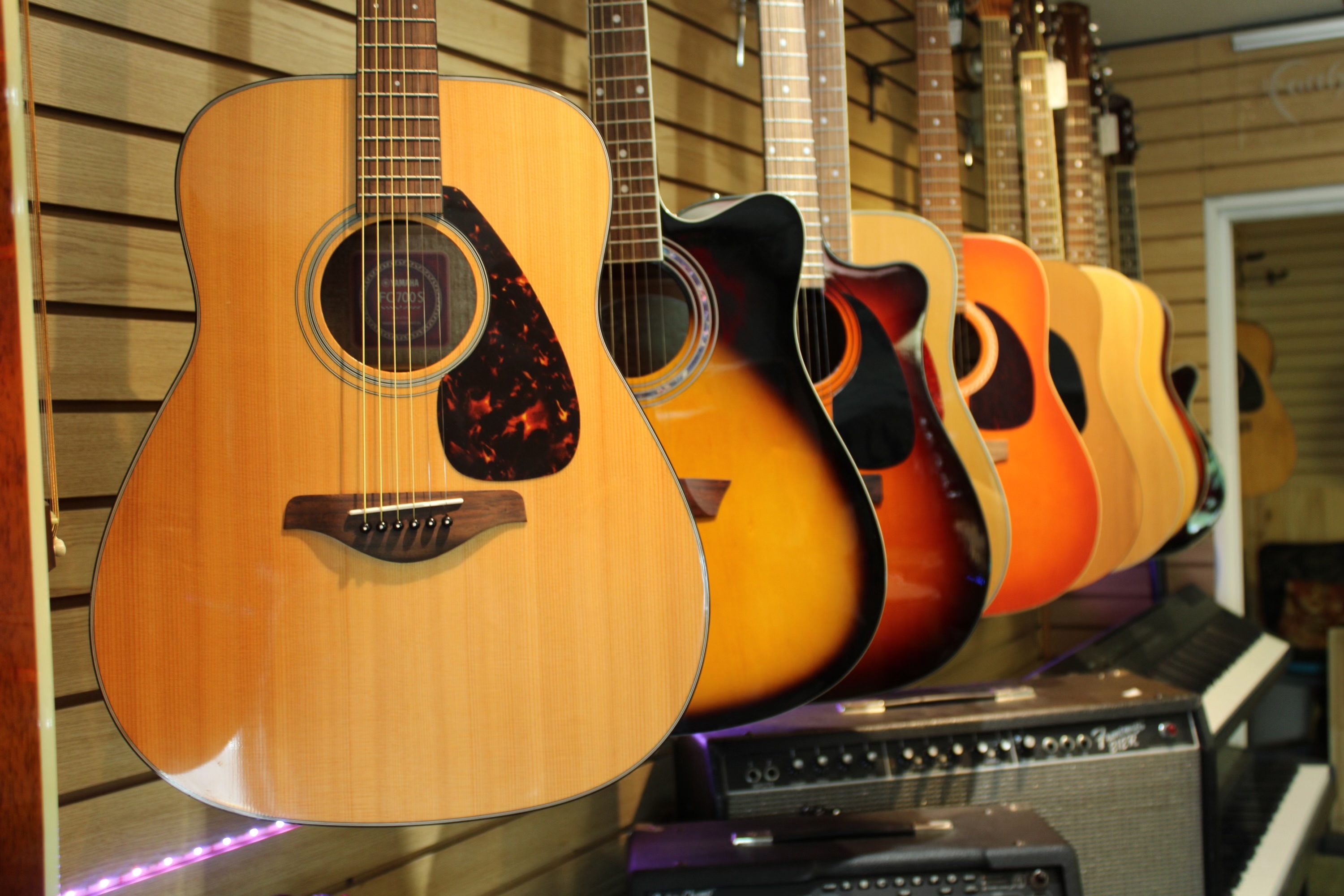 Guitars on display