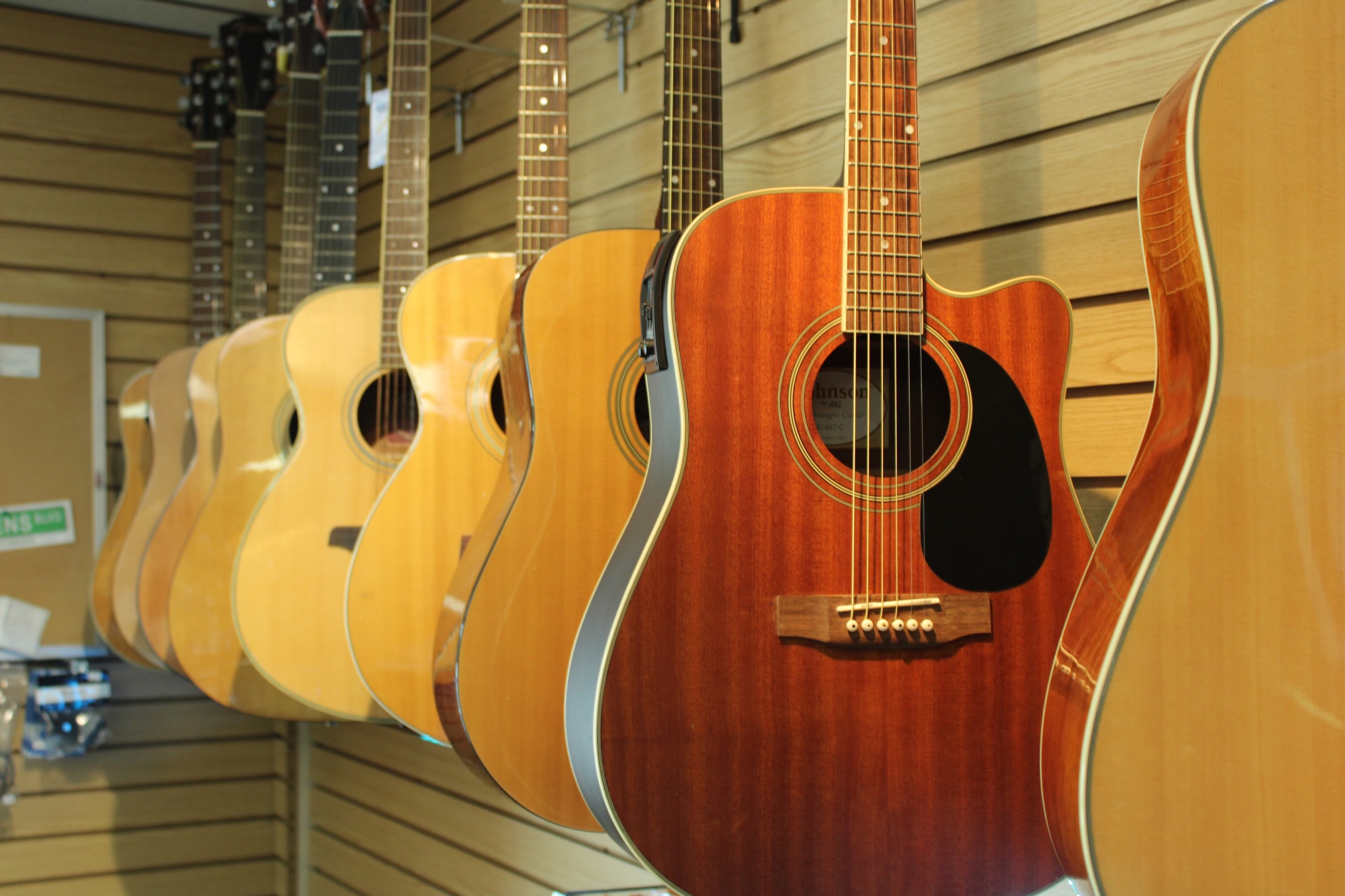 Guitars on display